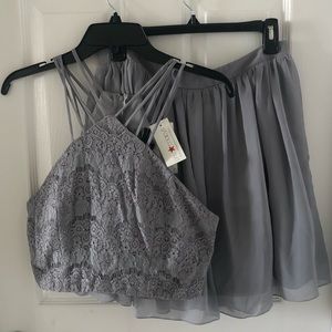 Junior Girls gray/silver sequence dress sz 13 *NWT